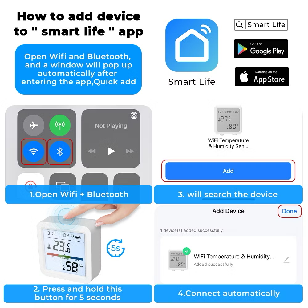 Tuya WiFi Temperature Humidity - огляд і ціна Digital Hygrometer Probe