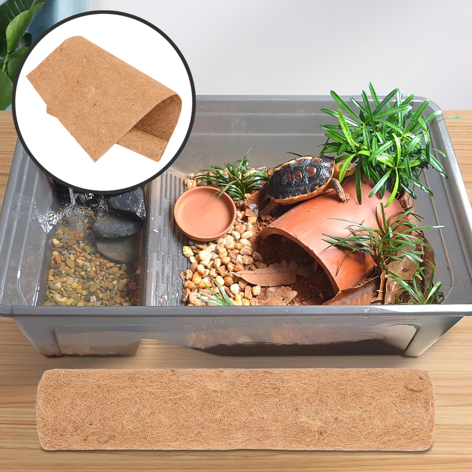 Coconut Fiber Mat 0 5x2m Repti - огляд і ціна Substrate Coconut Fiber