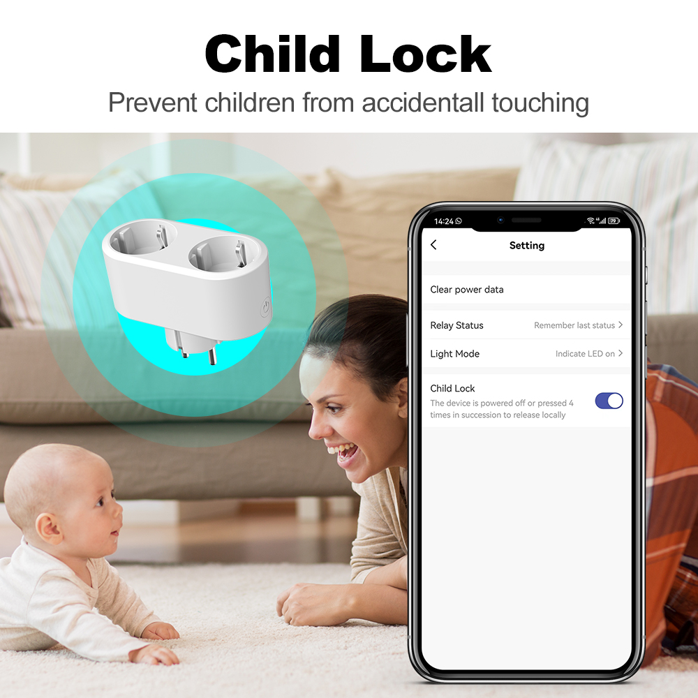Tuya WiFi Dual Outlet 16A APP  - огляд і ціна Timer Dual Outlet