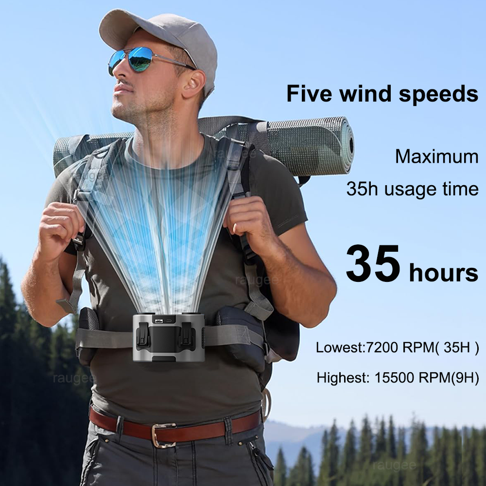 20000mAh Waist Fan Portable Ou - огляд і ціна Timer Dual Outlet