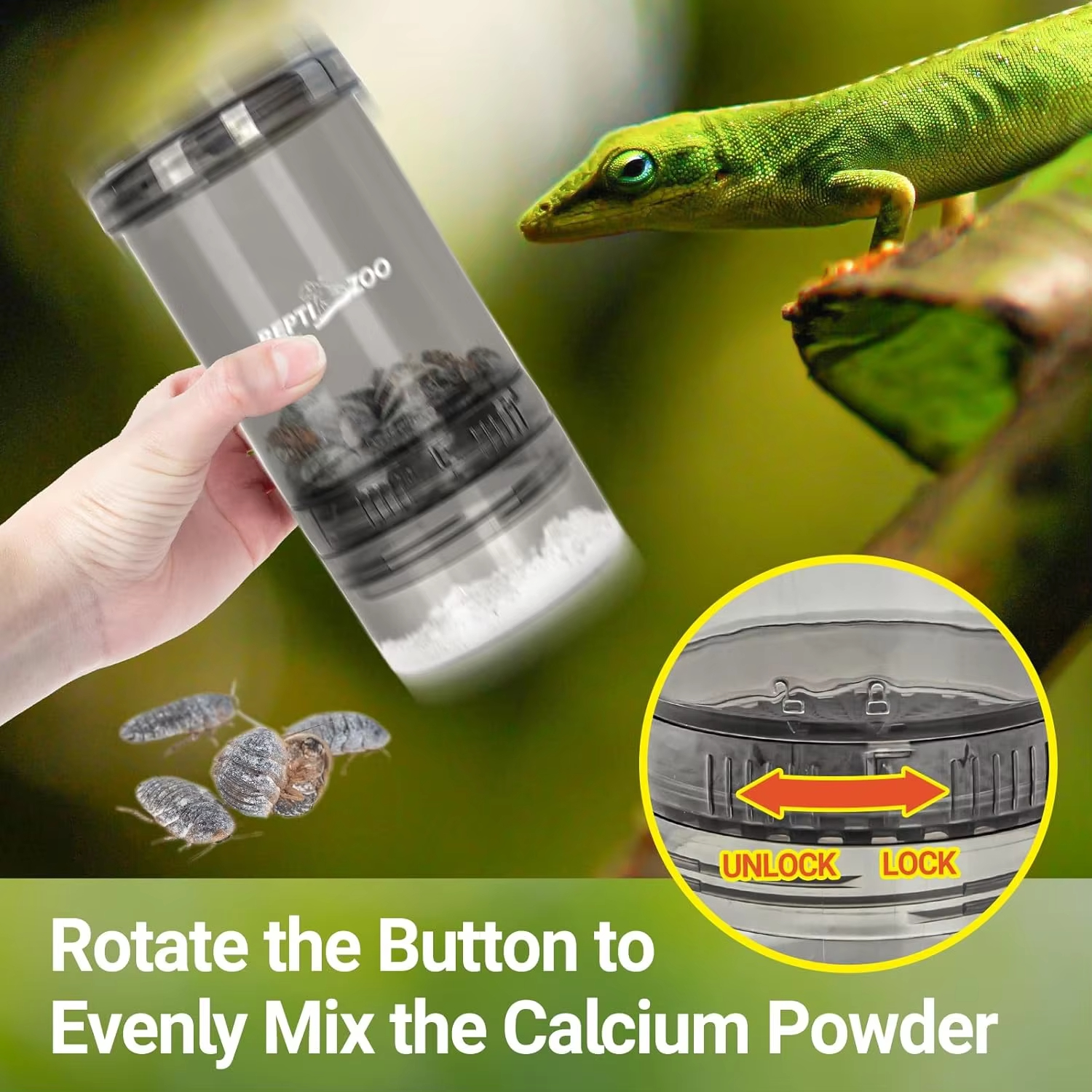 Reptile Calcium Powder Mixing  - огляд і ціна Calcium Powder Reptile