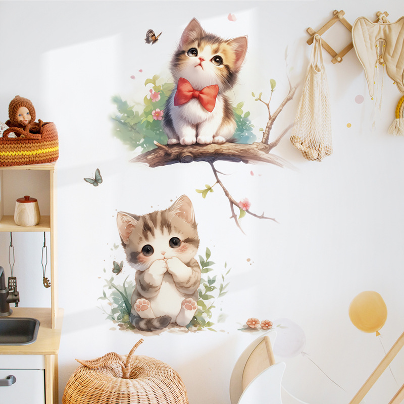 Kawaii Pastel Cat & Butterfly  - огляд і ціна Pvc Panel Background