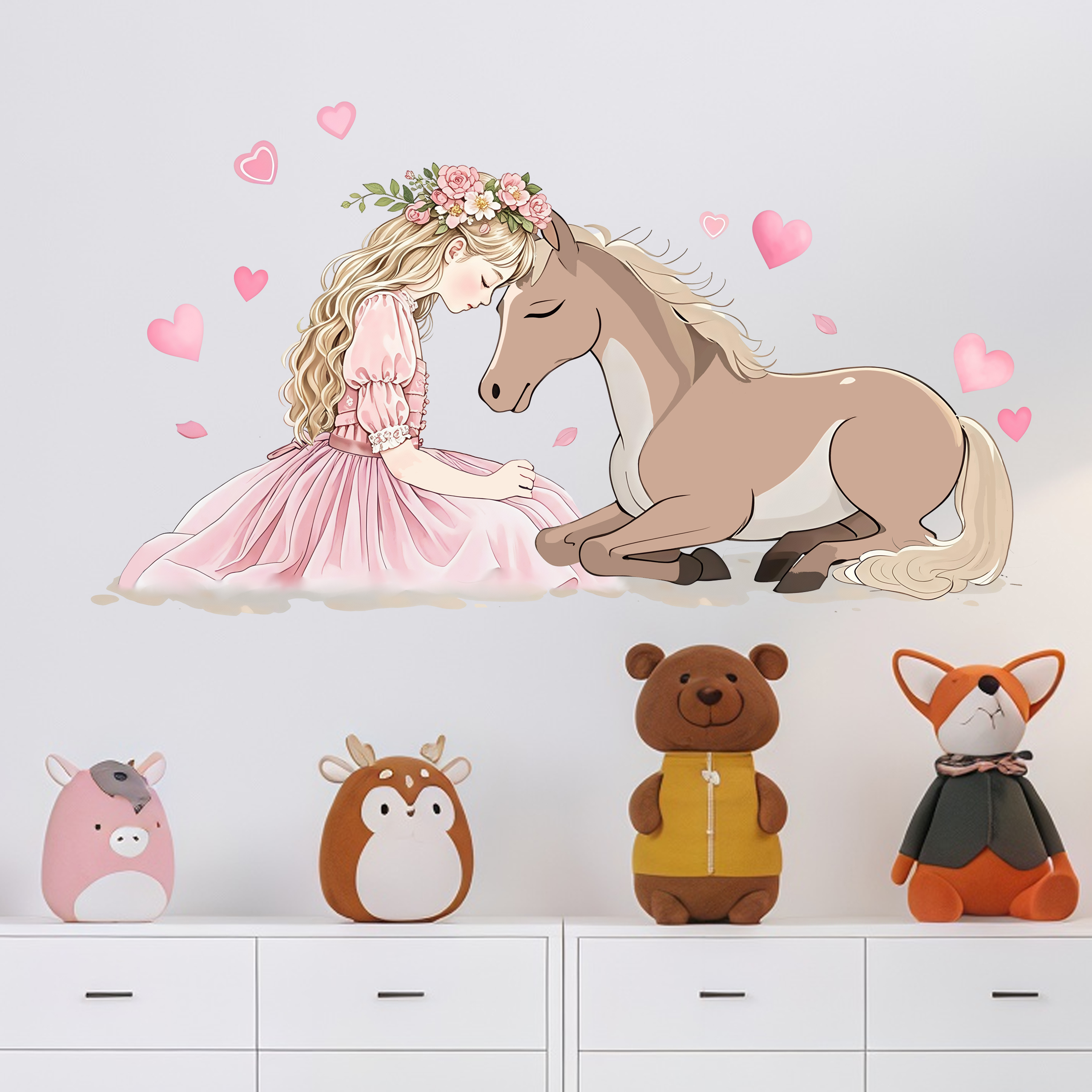 Romantic Horse Wall Stickers S - огляд і ціна Pvc Panel Background