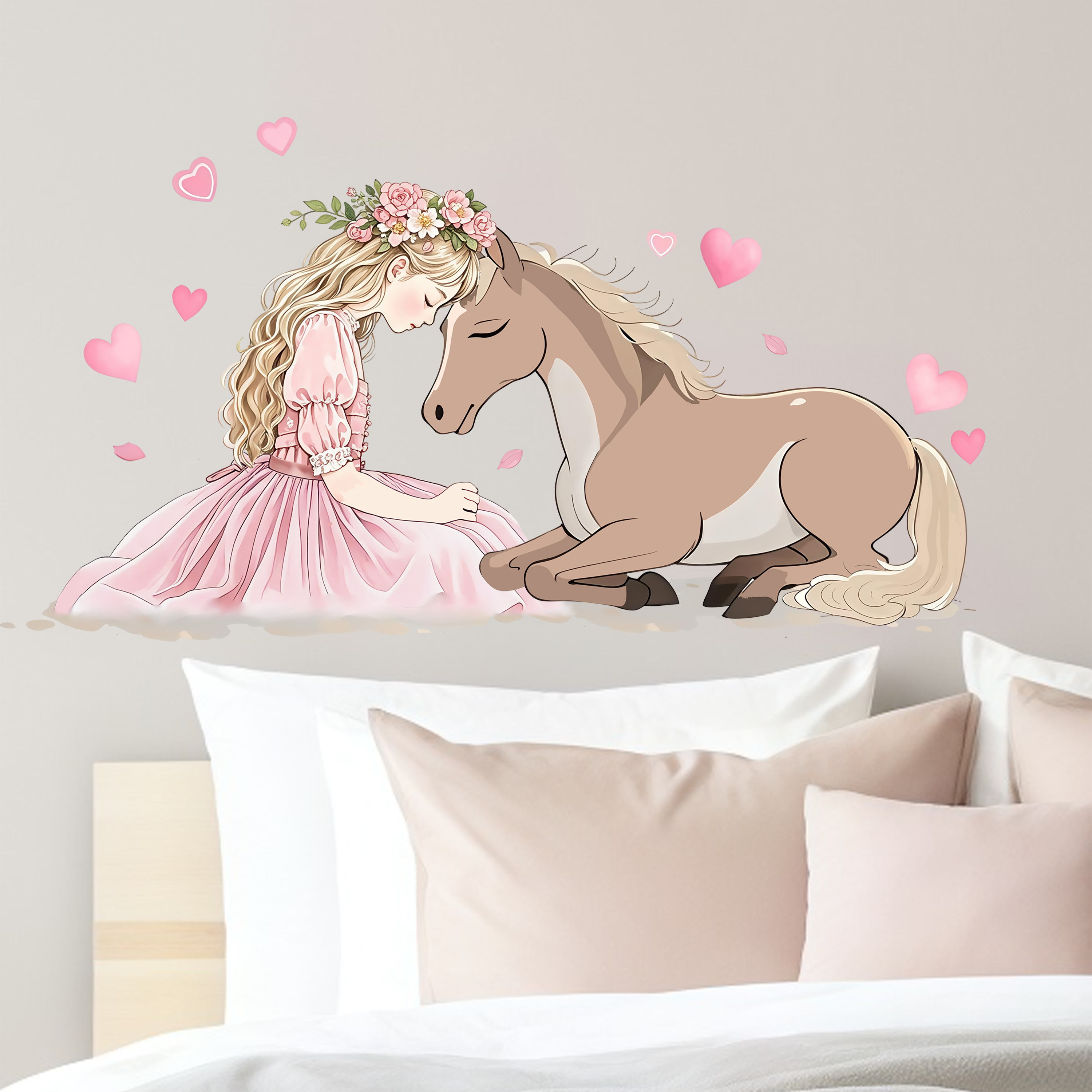 Romantic Horse Wall Stickers S - огляд і ціна Pvc Panel Background