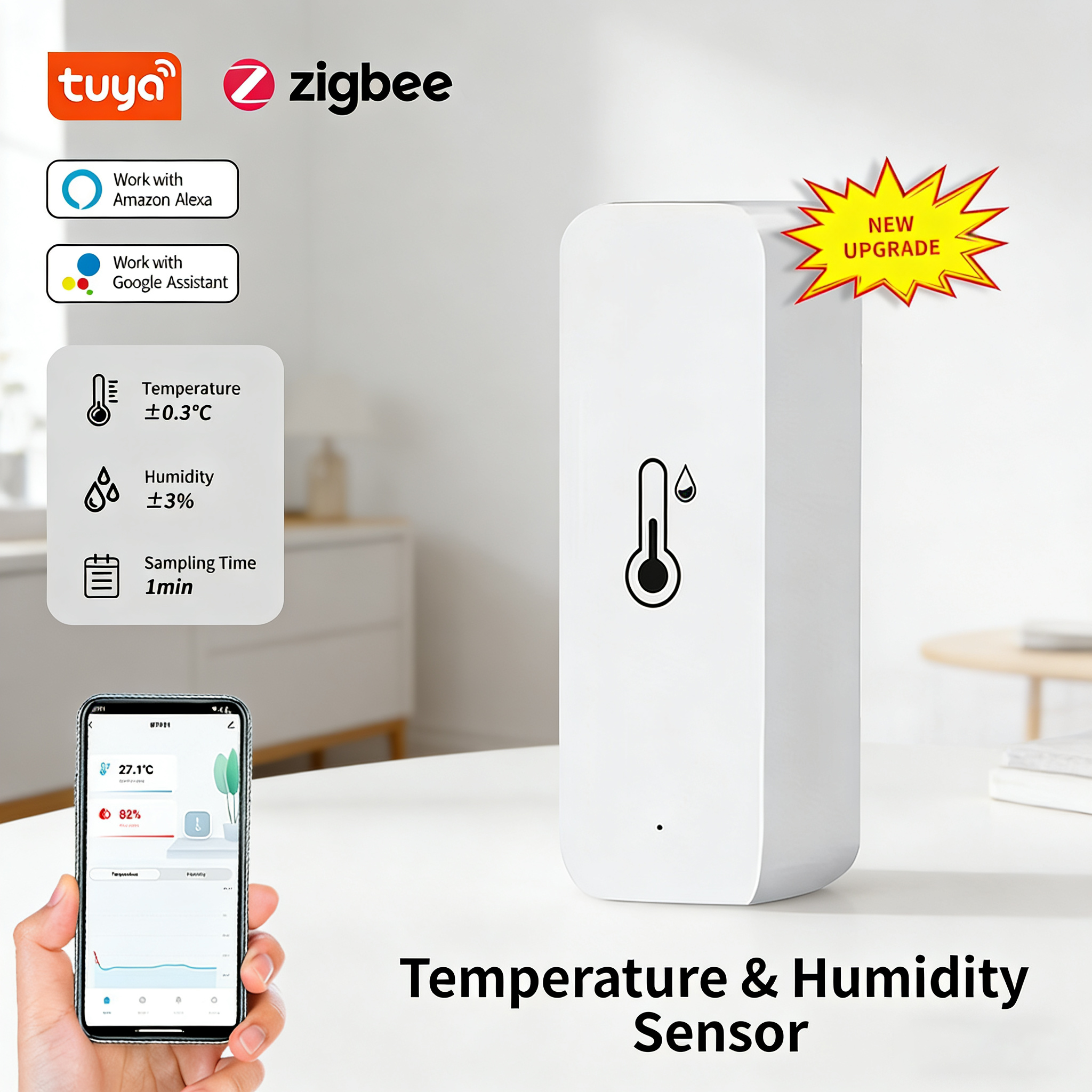 New Tuya Zigbee Smart Hygromet - огляд і ціна Digital Hygrometer Probe