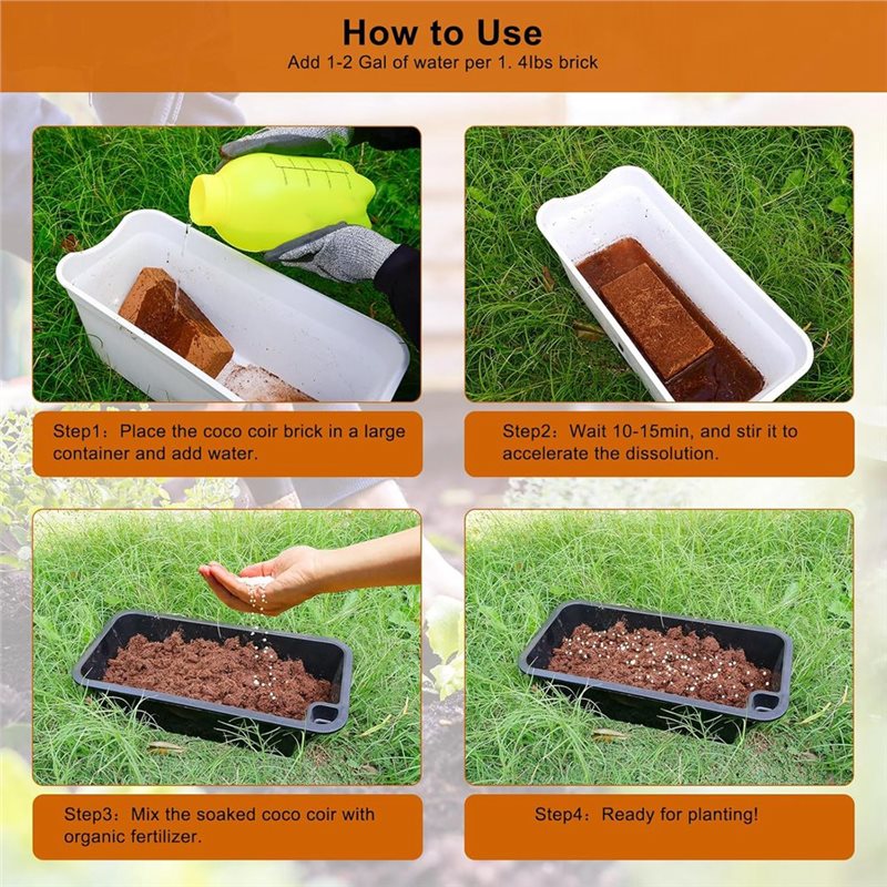 3 Pack Coco Coir Bricks, Coco  - огляд і ціна Substrate Coconut Fiber