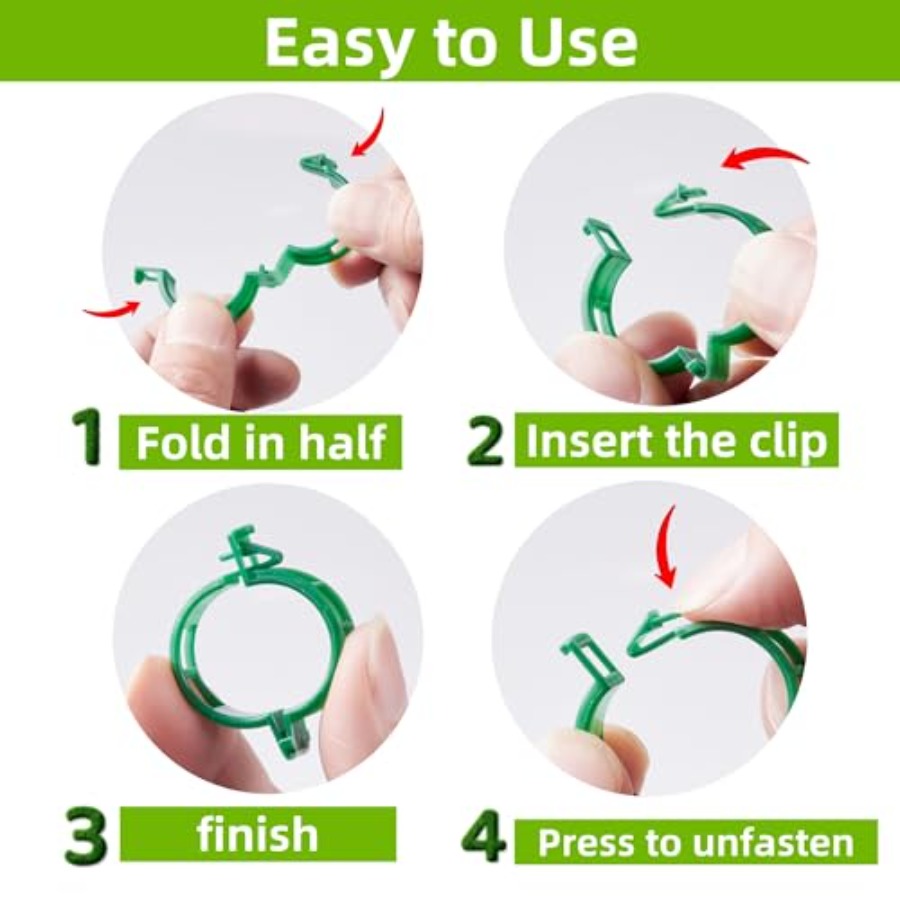 100 Pcs Plant Support Clips Pl - огляд і ціна Vine Climbing Plastic