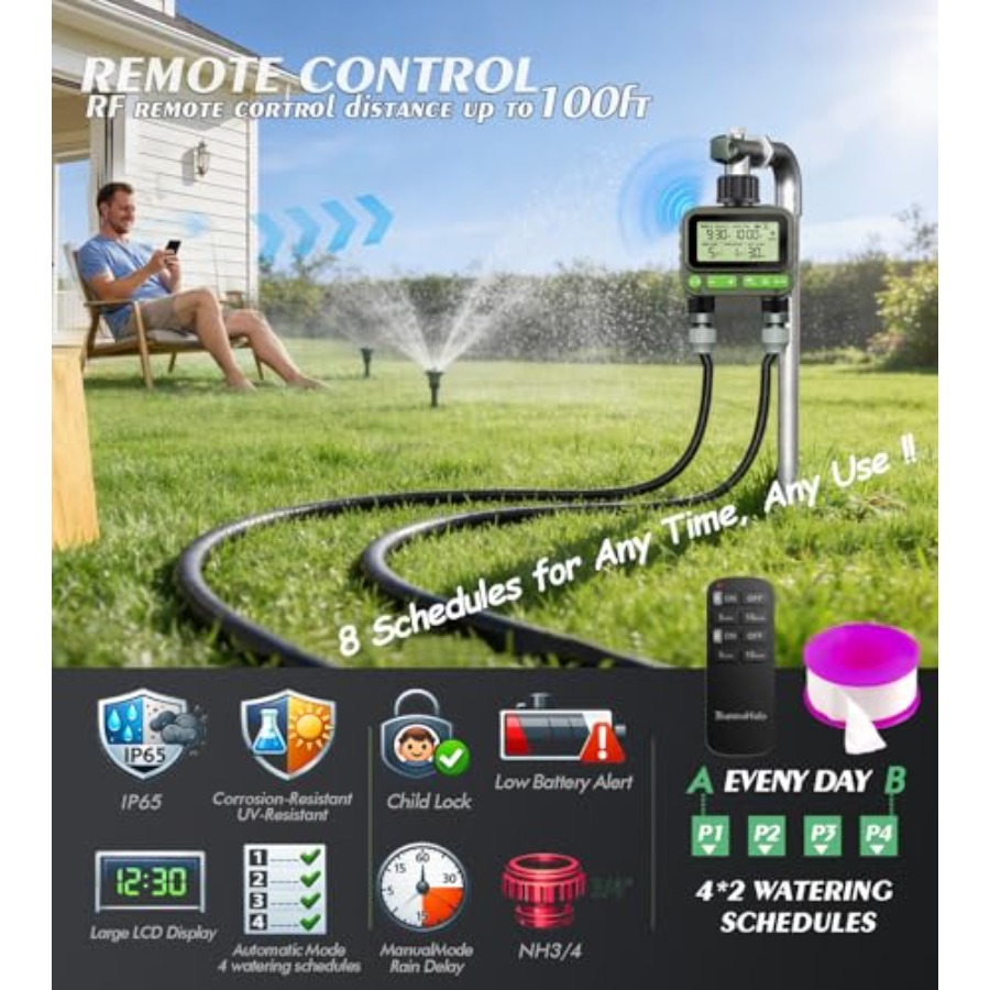 Smart Sprinkler Timer for Lawn - огляд і ціна Timer Dual Outlet