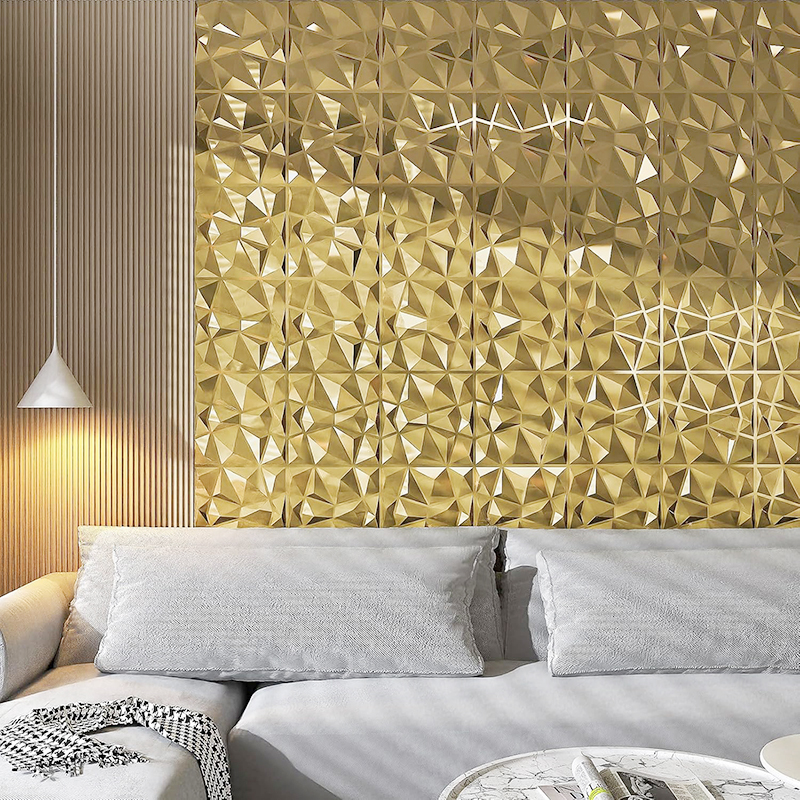 12pcs 50x50cm Champagne gold c - огляд і ціна Pvc Panel Background
