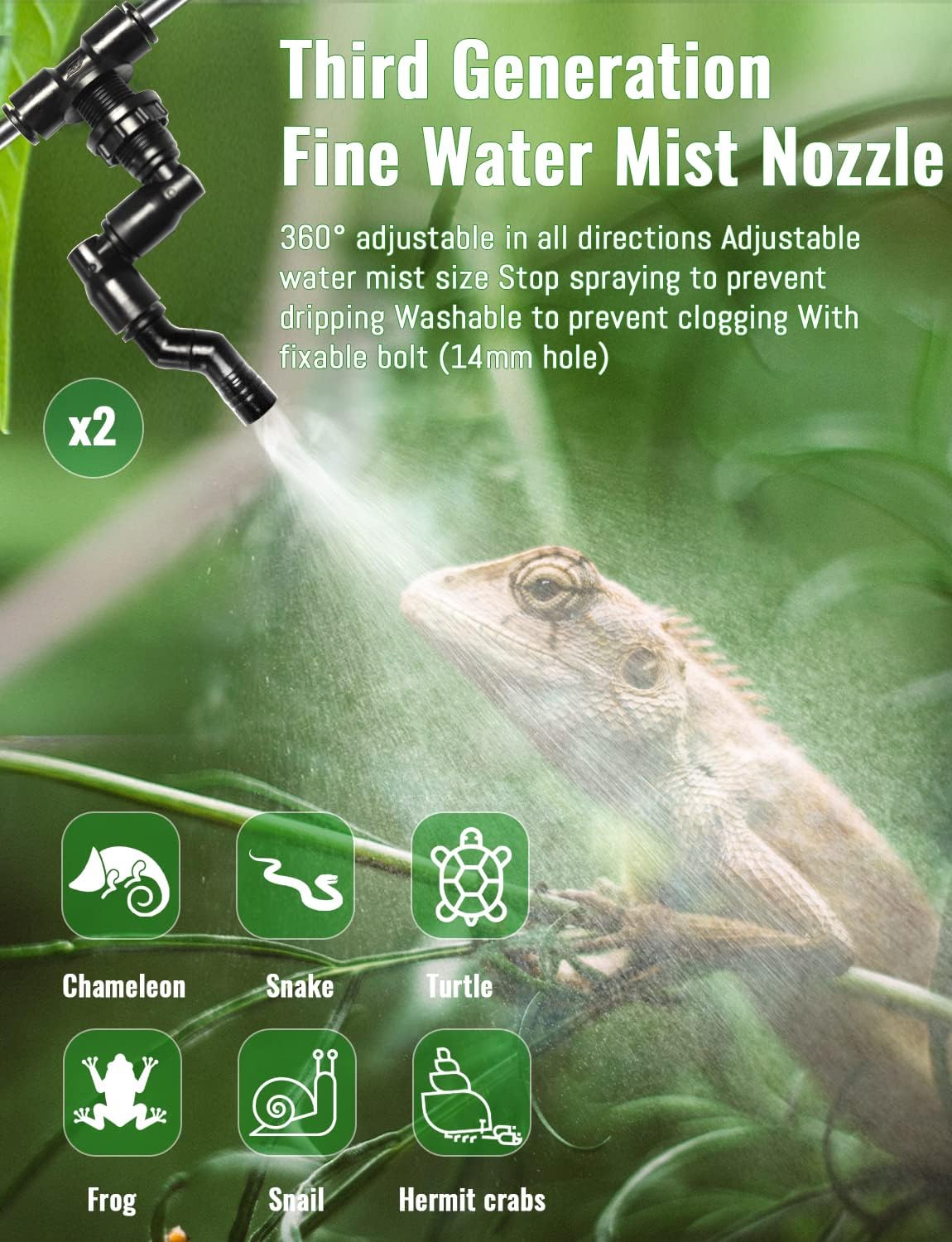 Automatic Rainforest Timing Sp - огляд і ціна Misting Nozzle Reptile