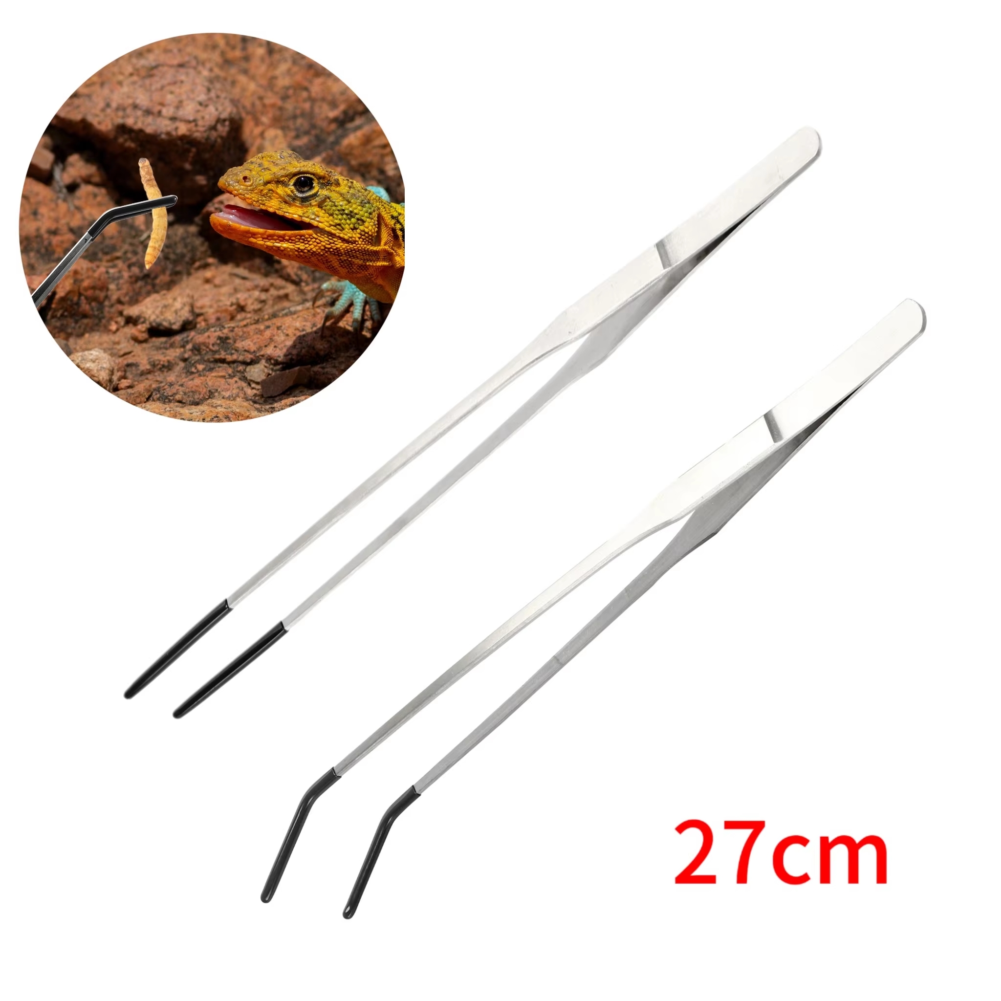 Stainless Steel Reptile Feedin - огляд і ціна Feeding Tong Stainless