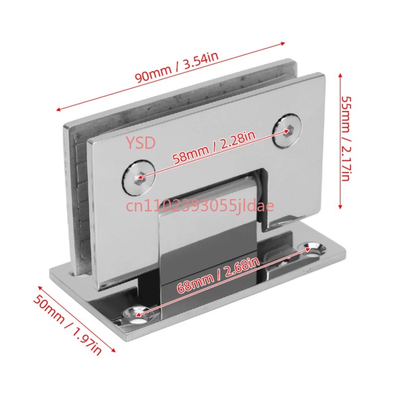 Frameless Glass Door Hinge 90  - огляд і ціна Glass Door Hinge