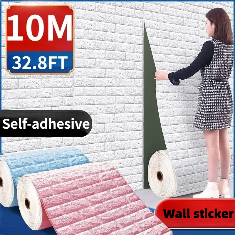 70cmx1/3/5/10M 3D Foam Brick W - огляд і ціна Pvc Panel Background
