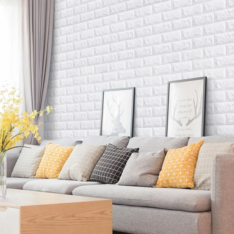 70cmx1/3/5/10M 3D Foam Brick W - огляд і ціна Pvc Panel Background
