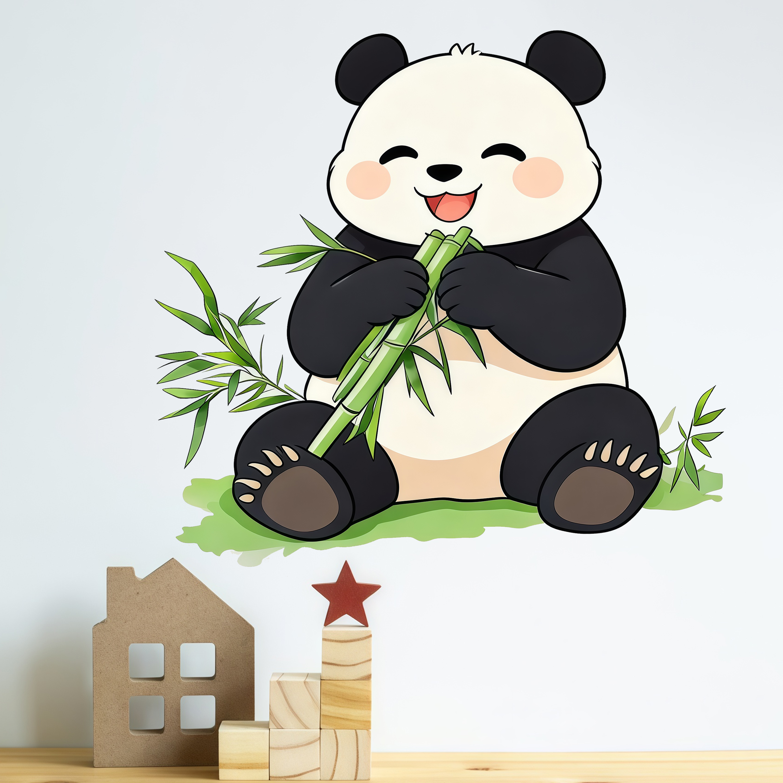 Bamboo And Panda Wall Decals S - огляд і ціна Pvc Panel Background