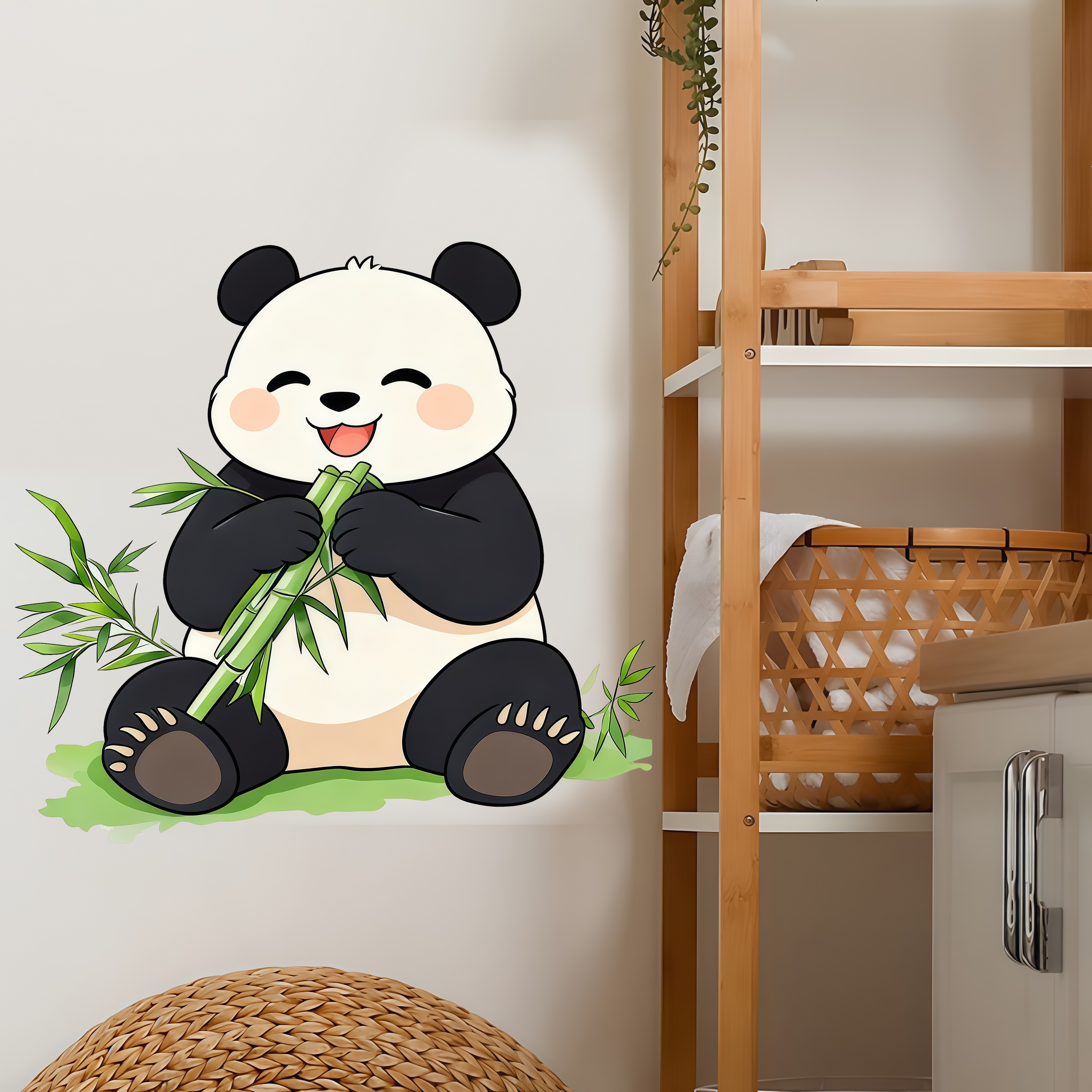 Bamboo And Panda Wall Decals S - огляд і ціна Pvc Panel Background