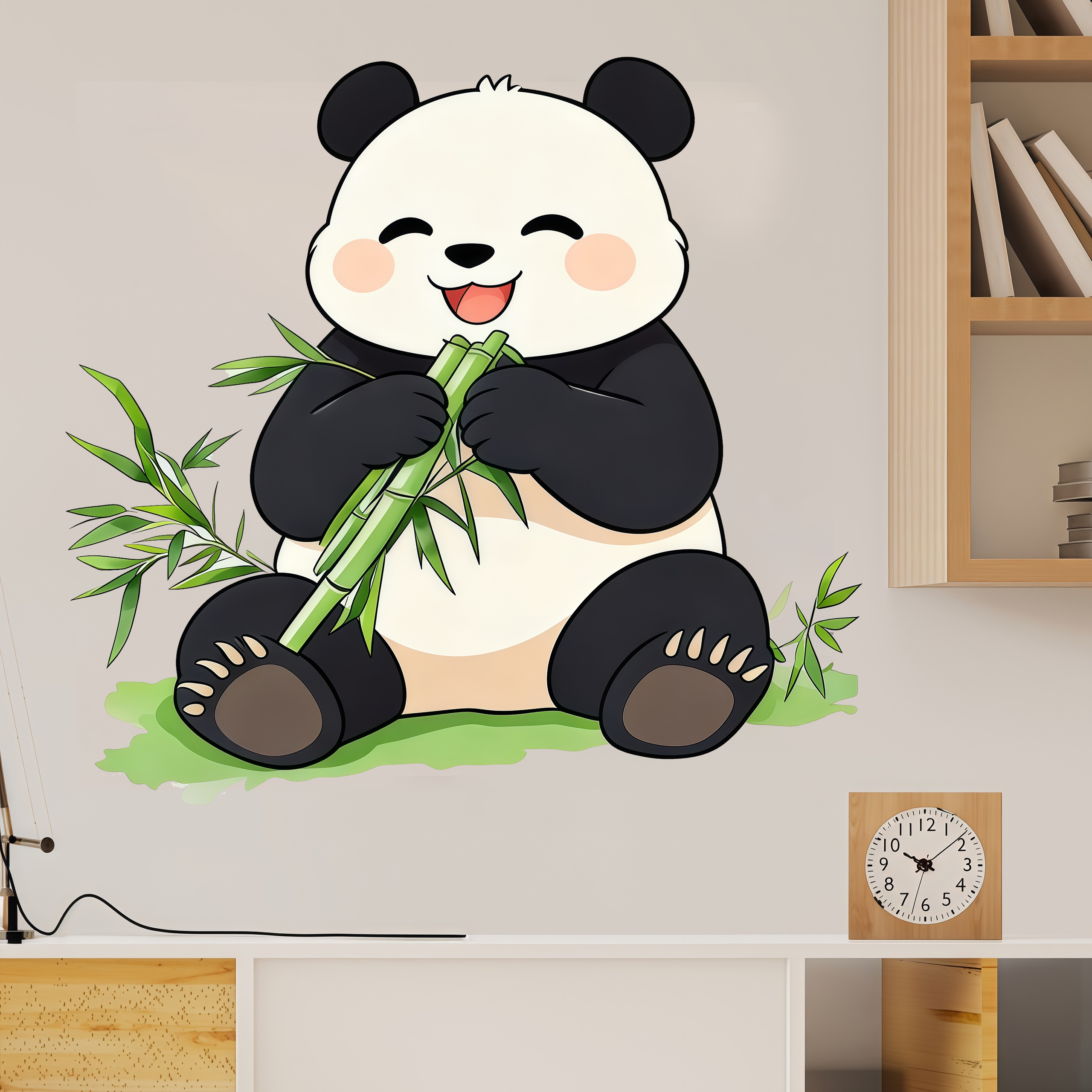 Bamboo And Panda Wall Decals S - огляд і ціна Pvc Panel Background