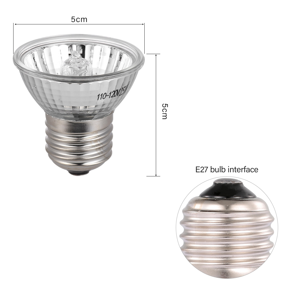 25W Halogen Heat Lamp UVA UVB  - огляд і ціна Basking Bulb Halogen