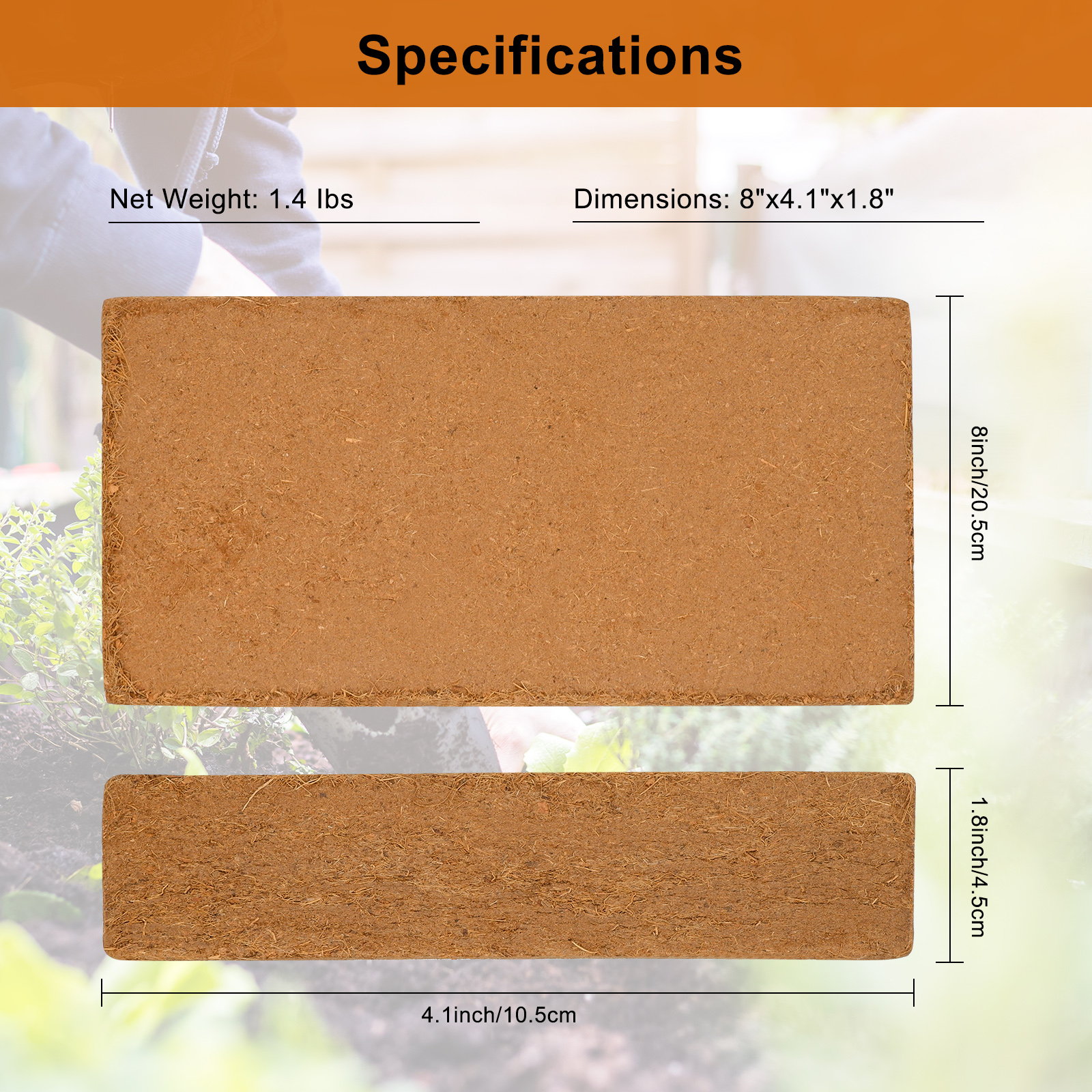 1 Pack Premium Coco Coir Brick - огляд і ціна Substrate Coconut Fiber