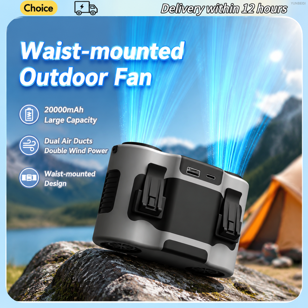 Portable Waist Clip Fan Mini U - огляд і ціна Timer Dual Outlet