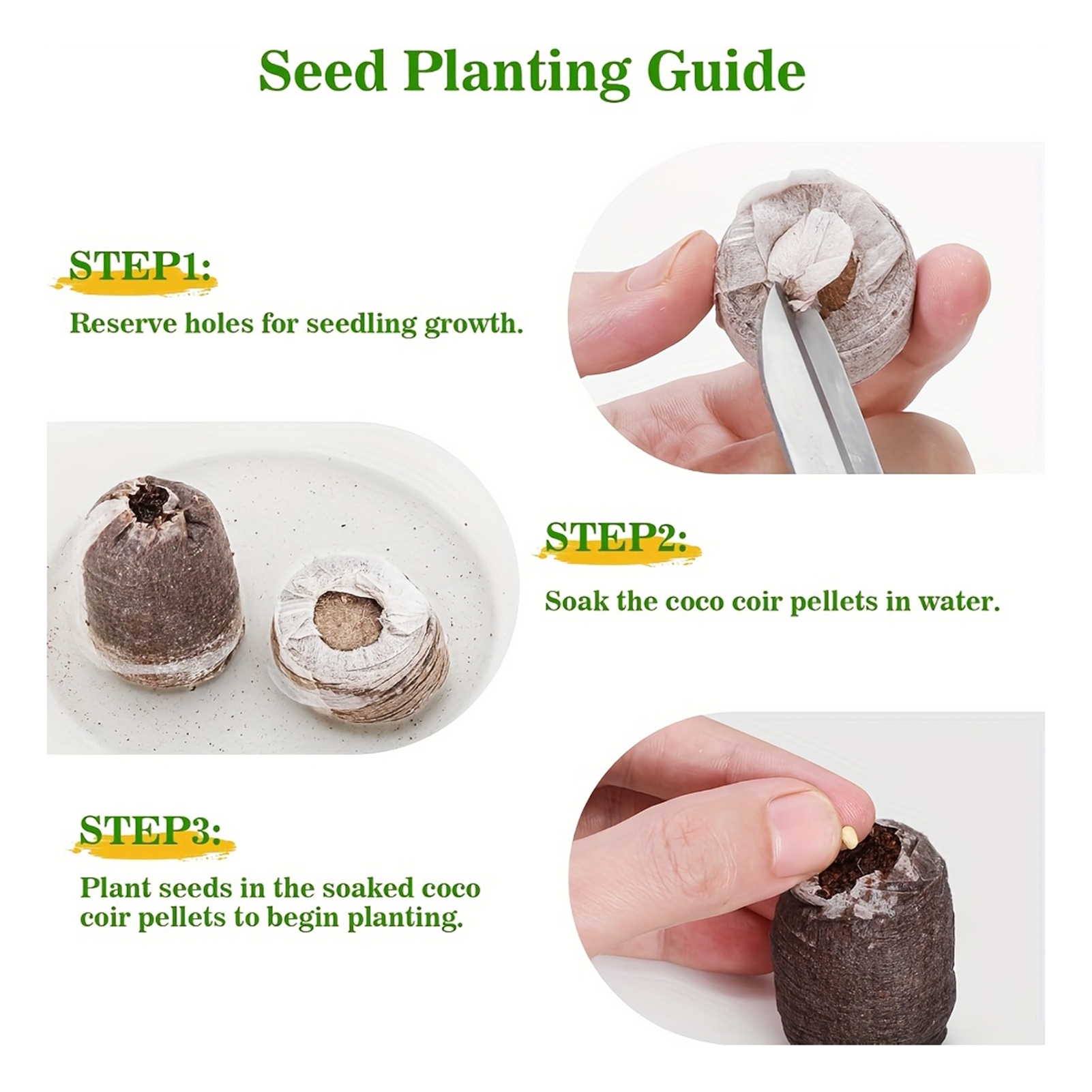 10/20/50pcs Plant Growth Bags  - огляд і ціна Substrate Coconut Fiber